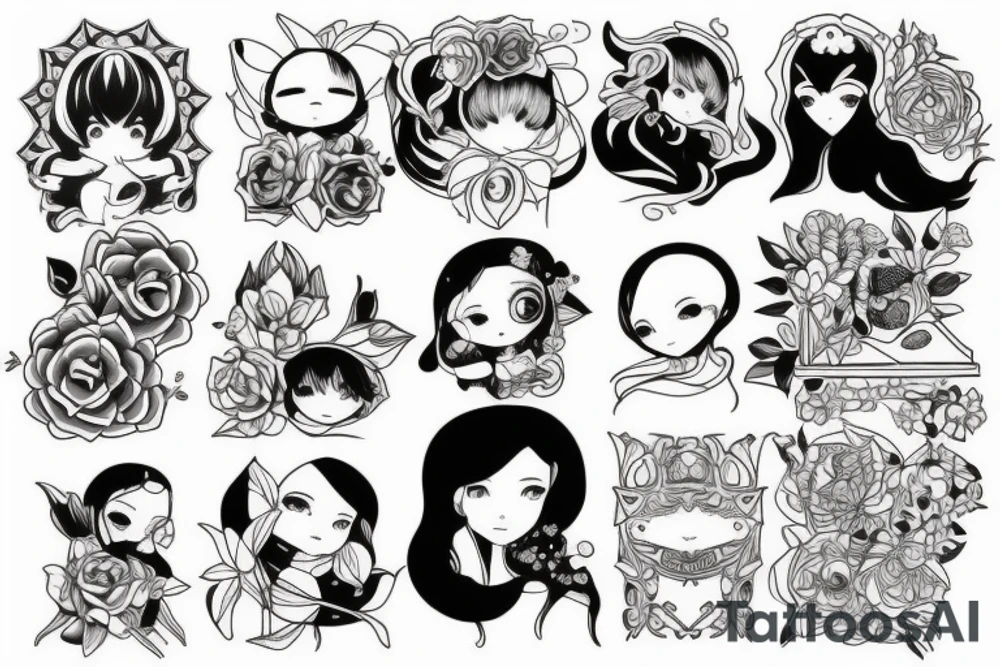 soft girlie tattoo idea