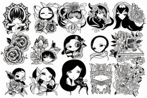 soft girlie tattoo idea