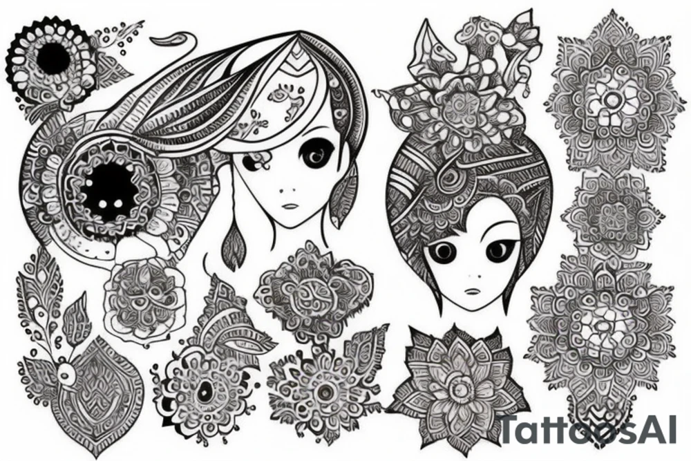 Henna girlie tattoo idea