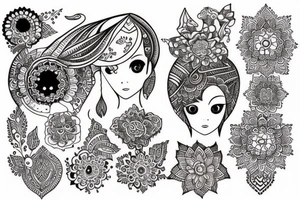 Henna girlie tattoo idea