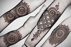 Henna girlie arm band tattoo idea