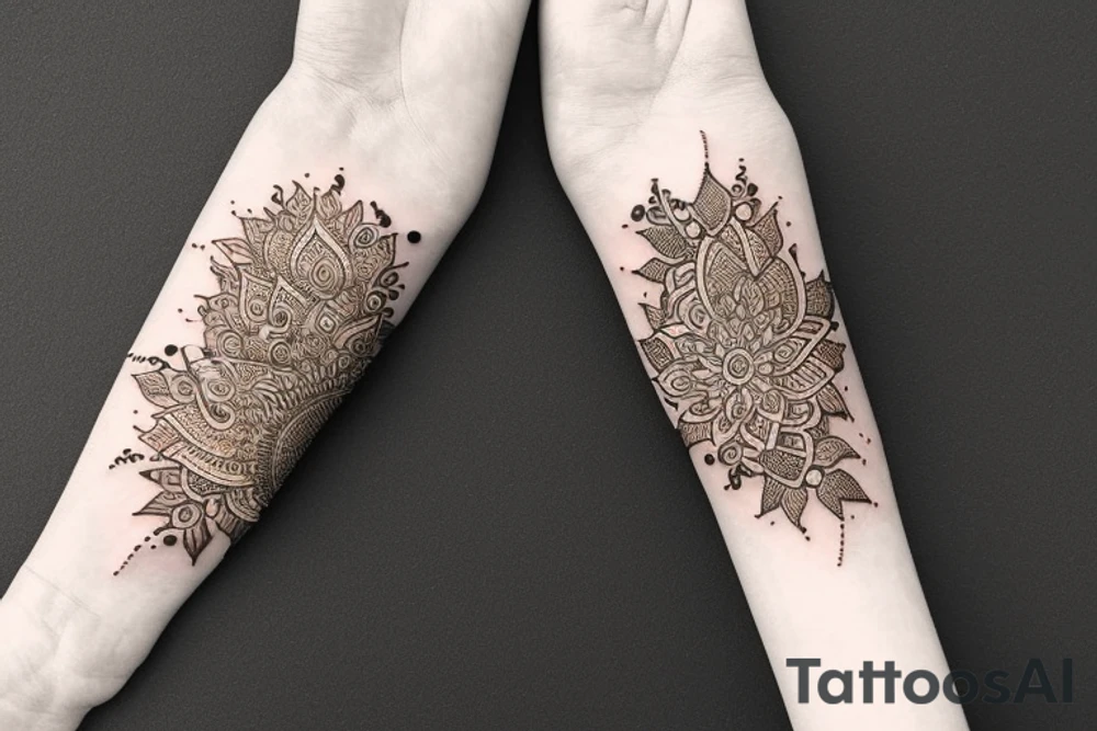 Henna girlie arm band tattoo idea