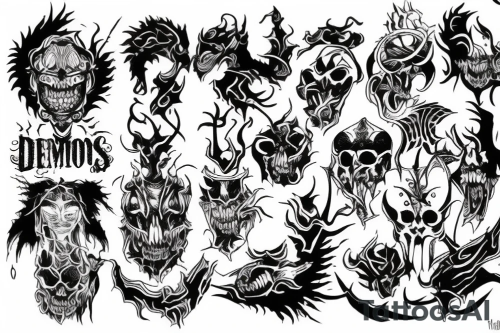 You cant defeat the demons you enjoy playing with tattoo idea