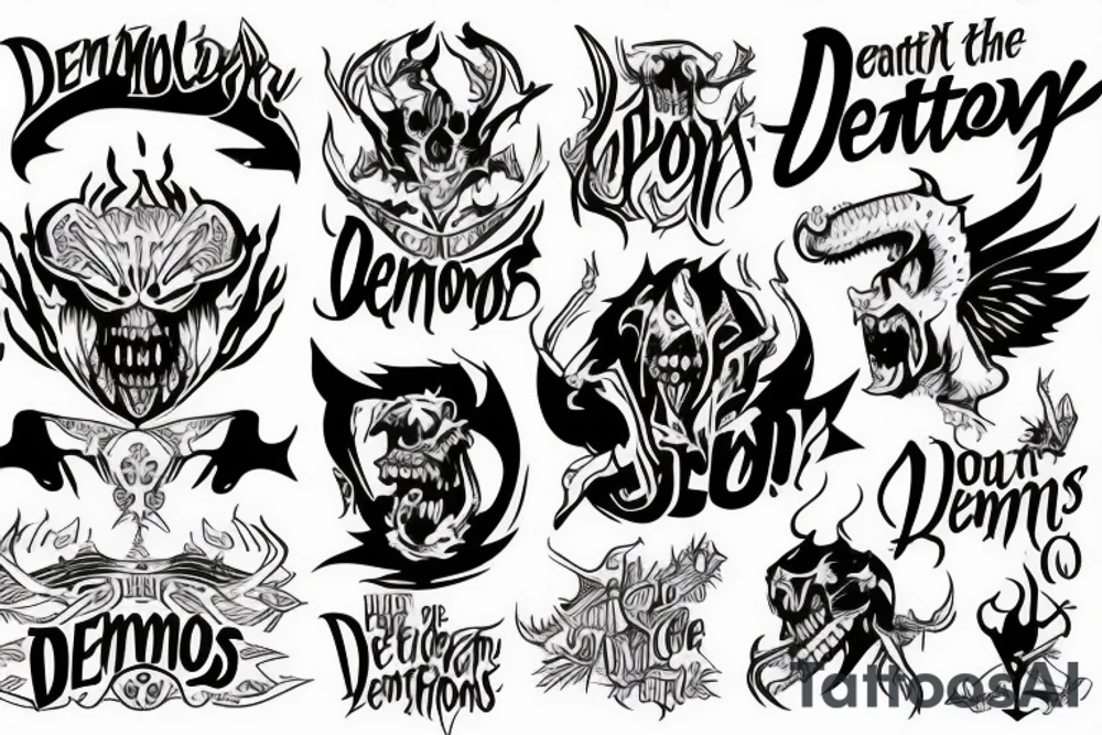 You cant defeat the demons you enjoy playing with tattoo idea