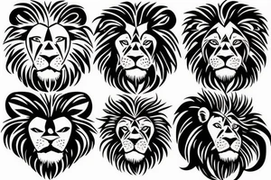lion face tattoo idea