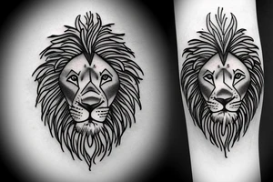 lion face tattoo idea