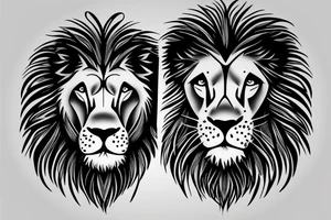 lion face tattoo idea