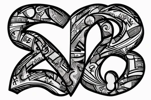 Letters z and j in a heart tattoo idea
