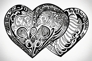 Heart with z and j tattoo idea