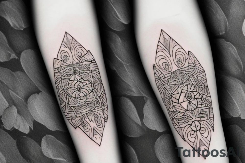 Flowers with a black band in the middle that wraps around arm tattoo idea