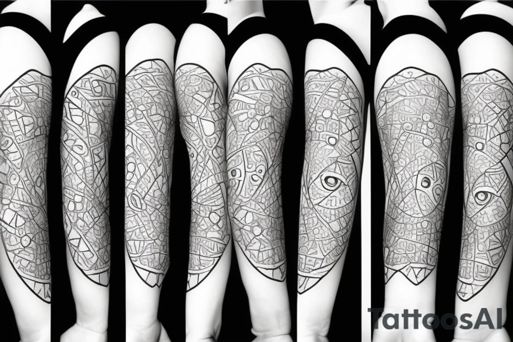 Soft edges girlie pattern tattoo idea