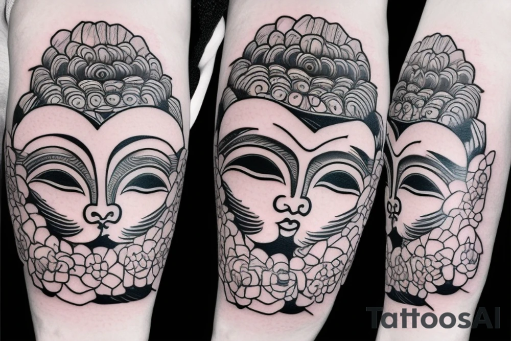 Forearm Soft edges flower pattern baby Buddha tattoo idea Forearm Soft edges flower pattern baby Buddha tattoo idea