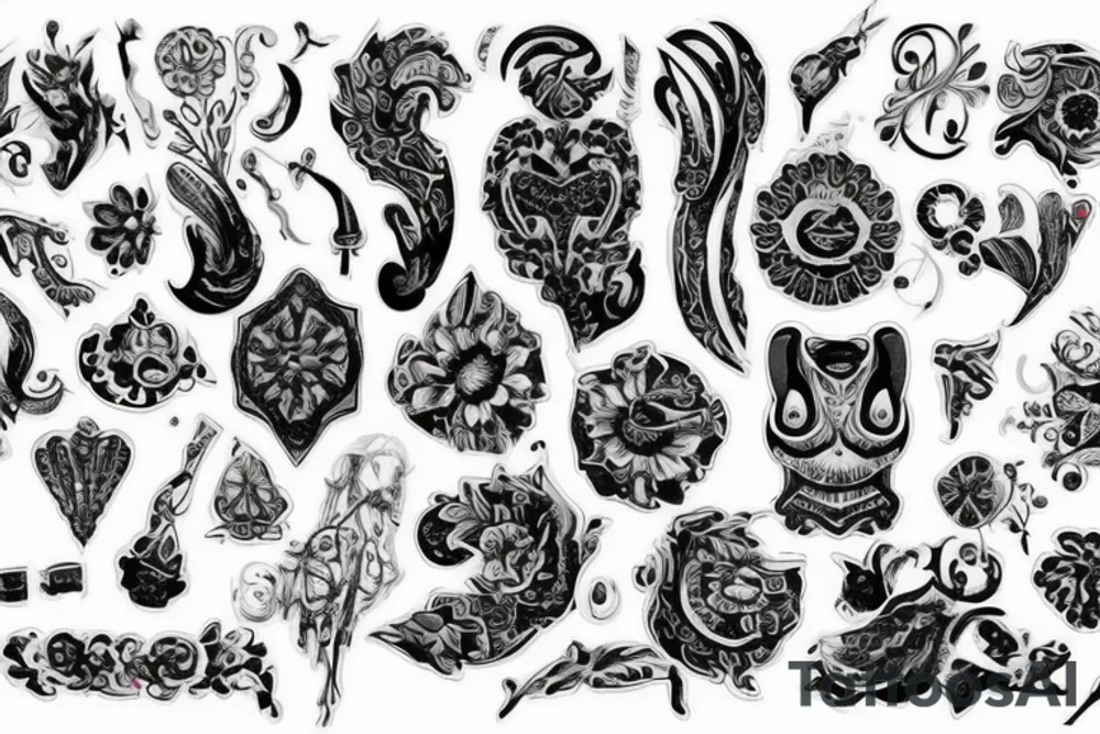 Нечеловеческий глаз в обрамлении чёрно белого переплетения tattoo idea