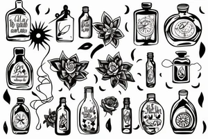 Message in a bottle tattoo idea