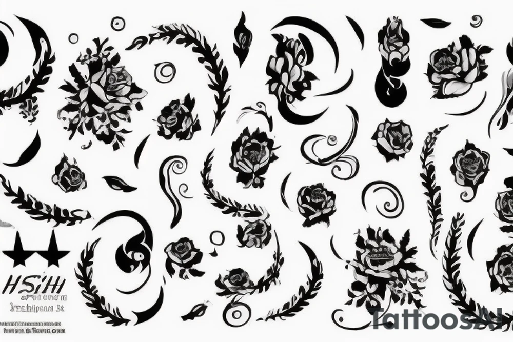 Нечеловеческий ГЛАЗ в обрамлении чёрно белых узоров tattoo idea