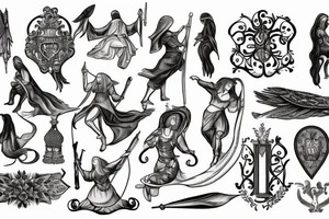 historically accurate medieval tattoo for woman tattoo idea