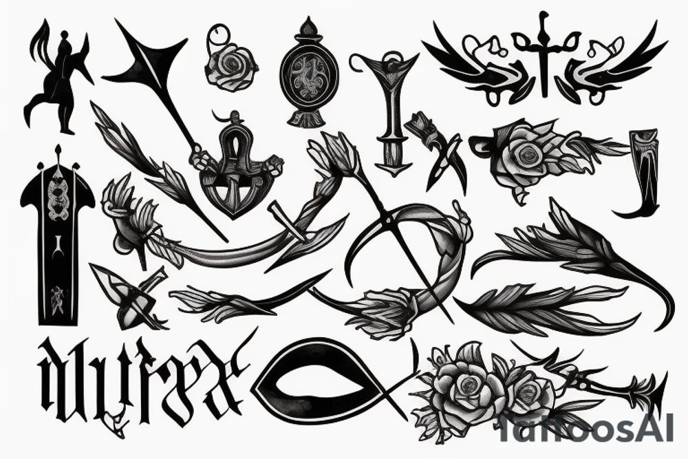 historically accurate medieval tattoo for woman tattoo idea