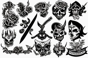 a dagger sticking in your skin tattoo idea