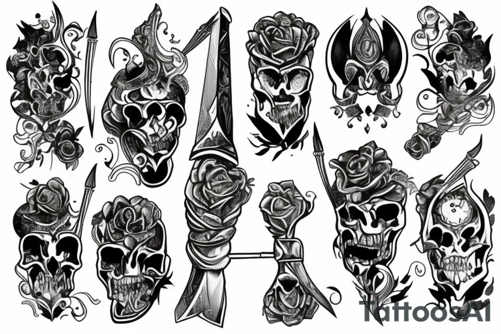 a dagger that is in you tattoo idea
