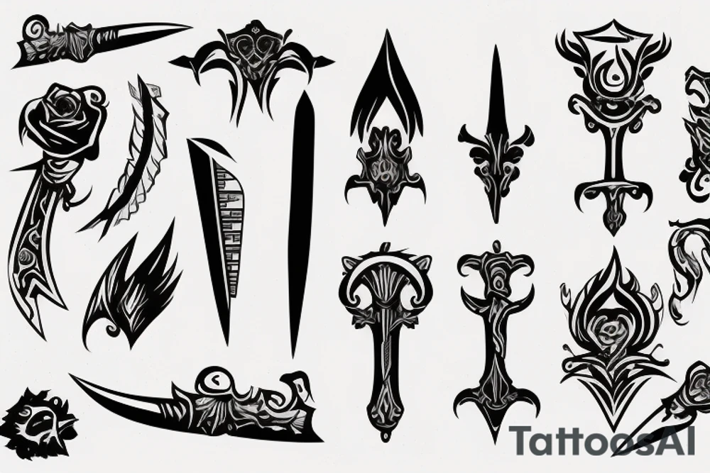 a dagger that someone has stabbed you with tattoo idea
