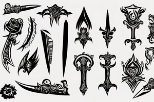 a dagger that someone has stabbed you with tattoo idea