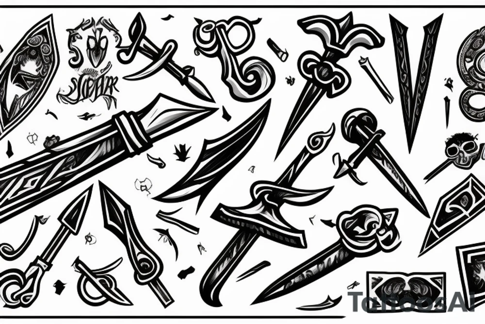a dagger that someone has stabbed you with tattoo idea