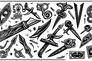 a dagger that someone has stabbed you with tattoo idea