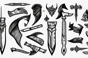 a dagger that someone has stabbed you with, with a bleeding wound tattoo idea