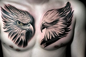 Chest piece eagle tattoo idea