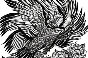 Flying american eagle tattoo idea