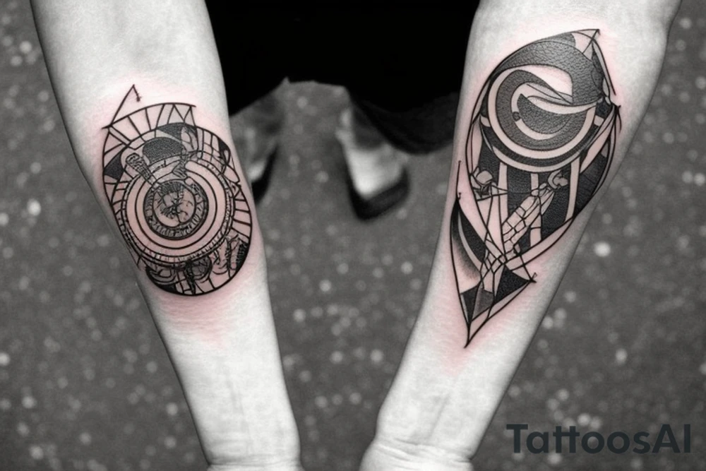 Black band around forearm tattoo idea