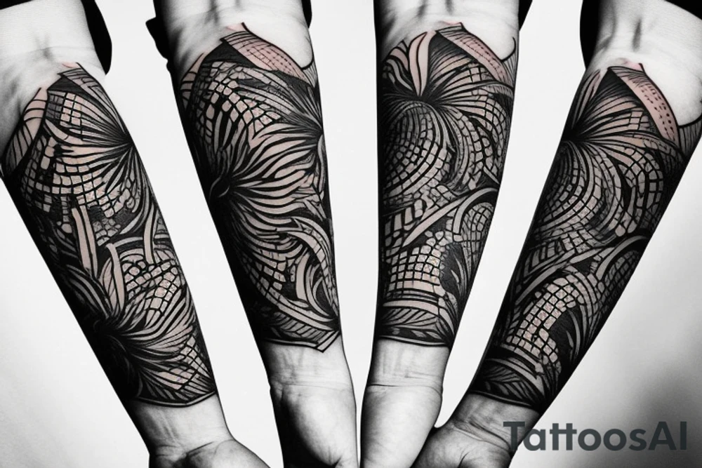 Black band around forearm tattoo idea