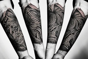 Black band around forearm tattoo idea