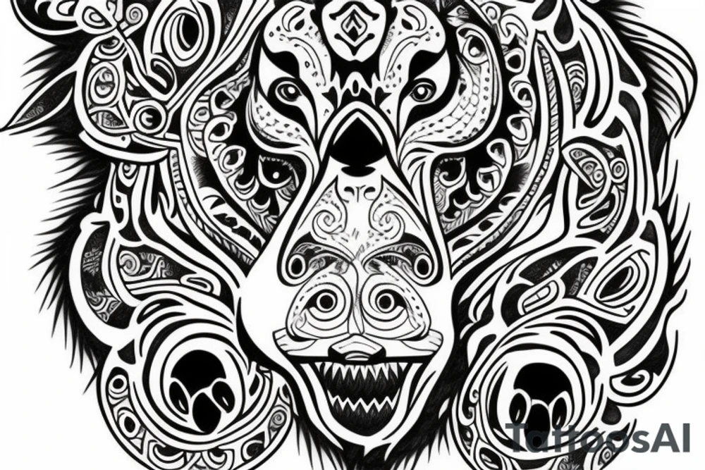 bear tattoo idea