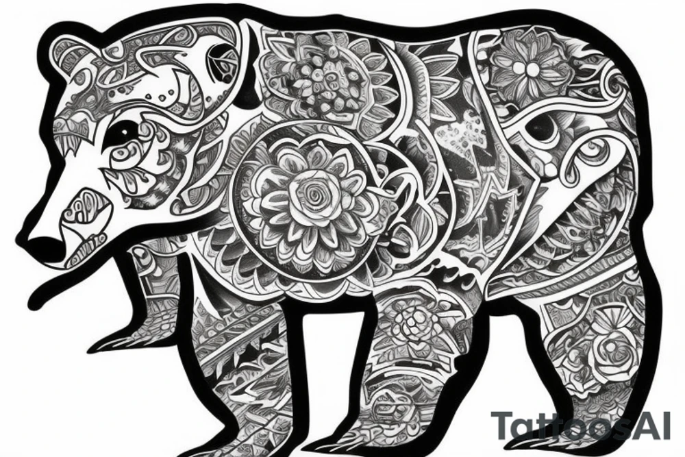 bear tattoo idea