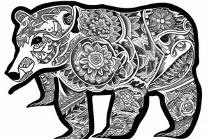 bear tattoo idea
