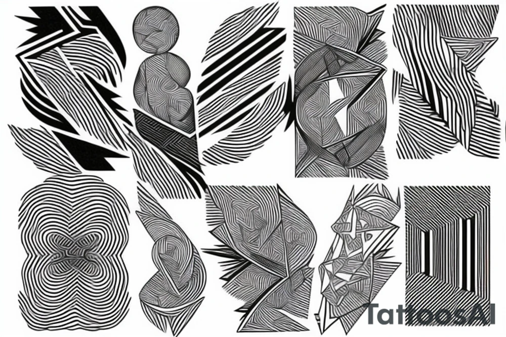 White line work on black, geometric design, feminine tattoo idea White line work on black, geometric design, feminine tattoo idea