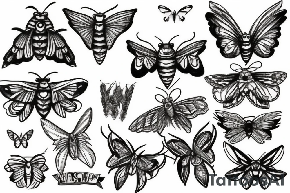 Moth tattoo idea