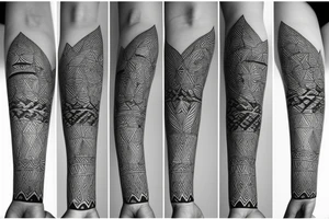 Feminine postmodern pattern tattoo idea