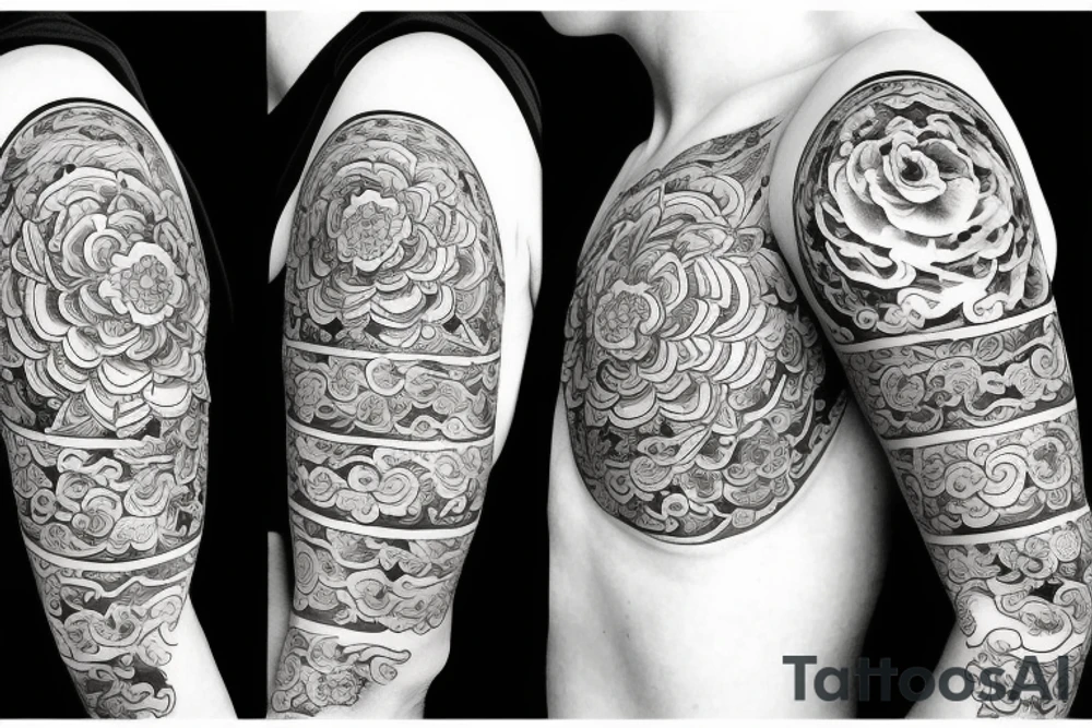 Baby Buddhist flower tattoo idea