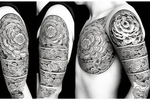 Baby Buddhist flower tattoo idea