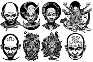 siggitarius with Shaolin monk tattoo idea