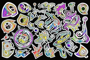 lsd visuals tattoo idea