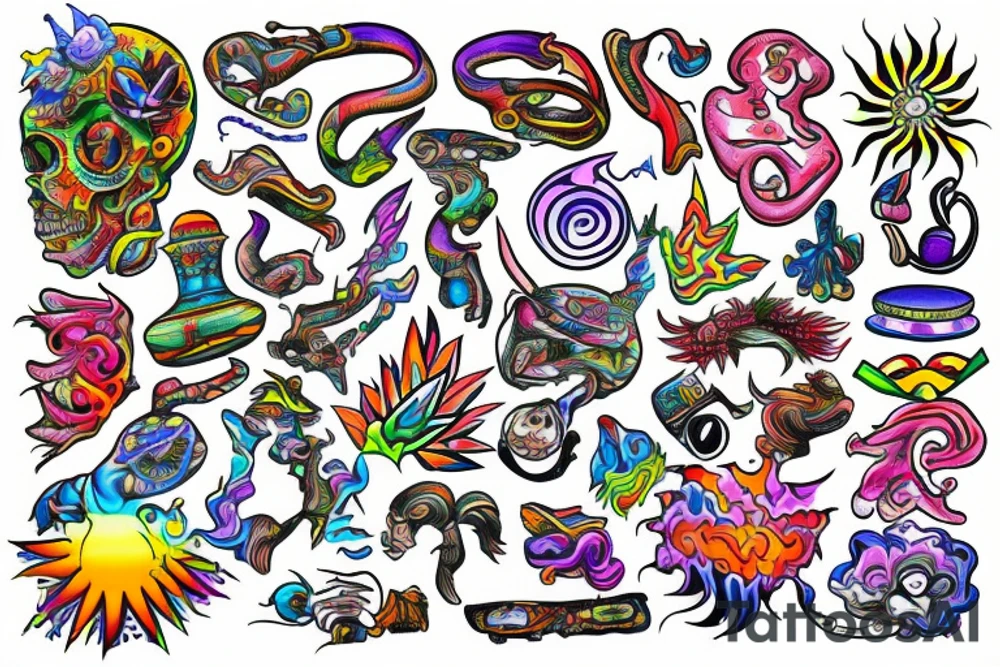 lsd drug tattoo idea