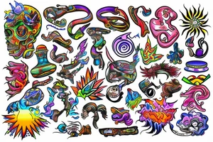lsd drug tattoo idea