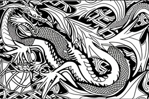 Dragon with hearth tattoo idea
