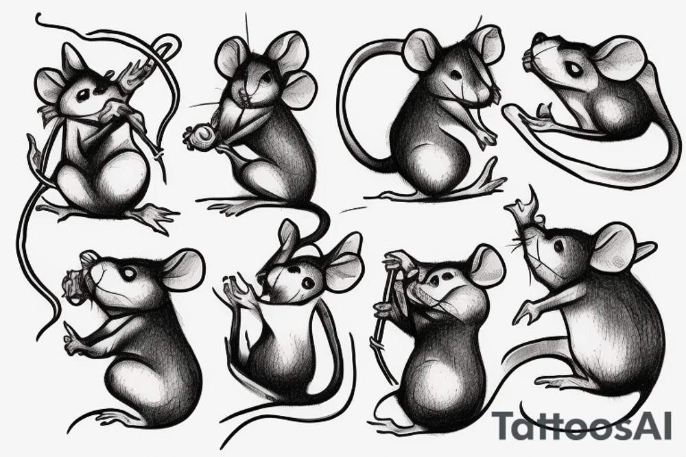 lord of the ring as mice tattoo idea