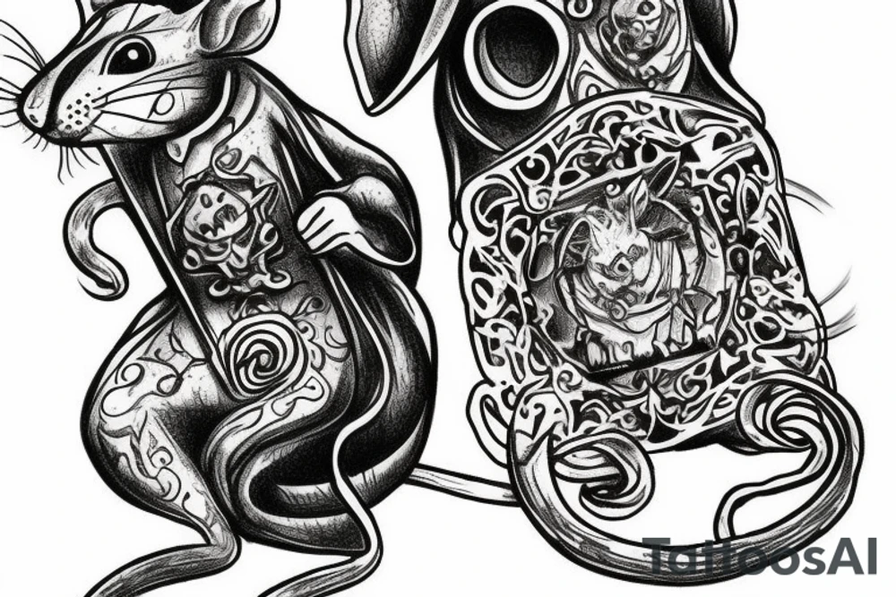 lord of the ring as mice tattoo idea