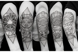 sun shining on an ice cube melting tattoo idea