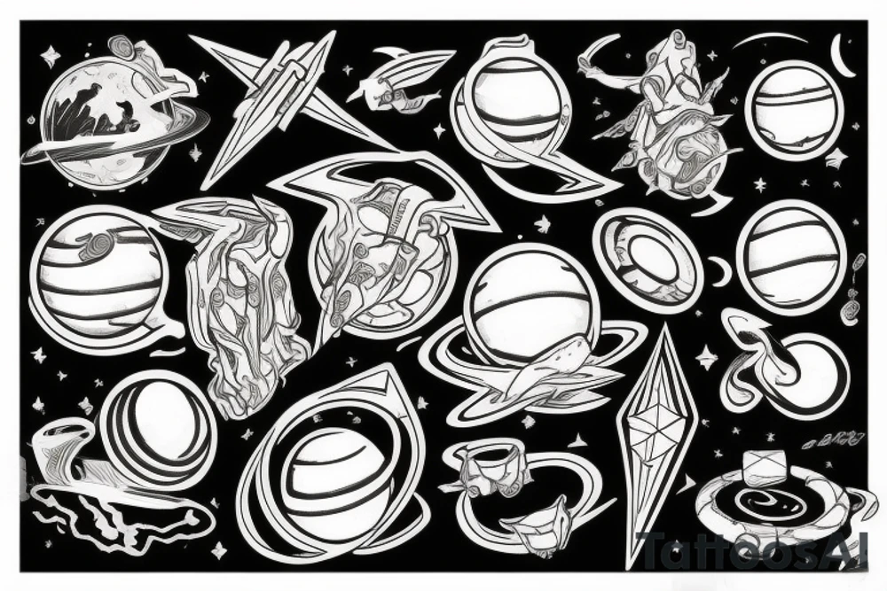 saturn tattoo idea